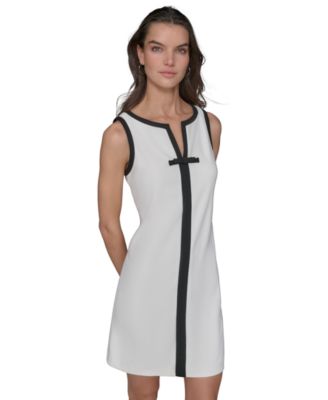 KARL LAGERFELD PARIS - Women's Contrast Trim Sheath Dress