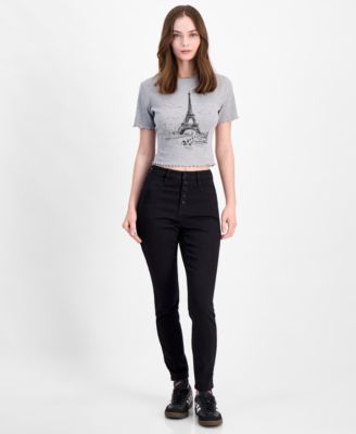 Dollhouse - Juniors' High-Rise Curvy Skinny Jeans With Back Yoke Seam Detail