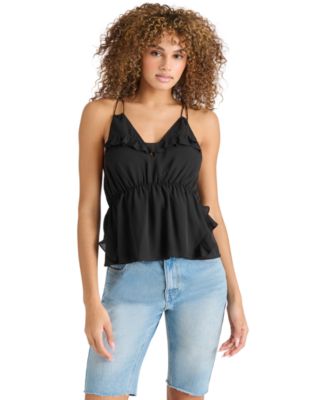 Steve Madden - Women's Mina Ruffle-Trim Sleeveless Top