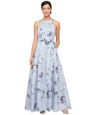 Alex Evenings - Petite Printed Organza Halter Dress