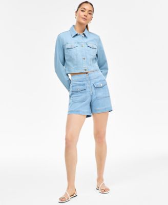 I.N.C. International Concepts - Women's High-Rise Denim Shorts, Exclusively at Macy's