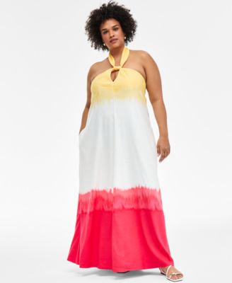 I.N.C. International Concepts - Plus Size Sleeveless Halter Maxi Dress