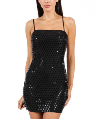 Alex & Sophia - Juniors' Rhinestone Bodycon Dress