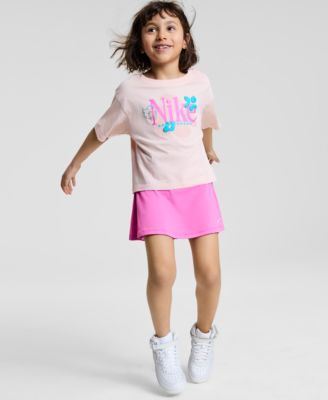Nike - Little Girls Dri-FIT Wild Flower T-Shirt & Scooter, 2 Piece Set