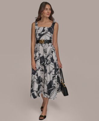 Donna Karan New York - Women's Printed Cotton A-Line Dress
