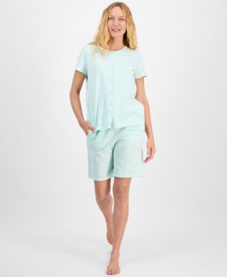 Charter Club - Women's 2-Pc. Cotton Bermuda Short Pajamas Set