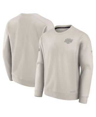 Fanatics - Men's Cream Los Angeles Kings Authentic Pro Road Fleece Pullover Sweatshirt