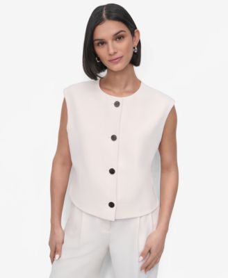 DKNY - Petite Aero Crepe Vest