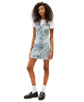 Tommy Jeans - Women's V-Neck Button-Front Dress
