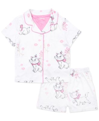 AME - Toddler Girls Adorable Marie Short Coat Pajamas, 2 Piece Set