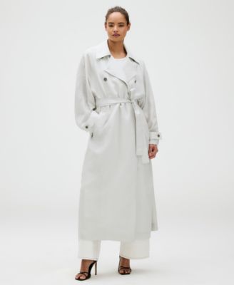 Calvin Klein - Women's Relaxed Double-Breasted Trench Coat