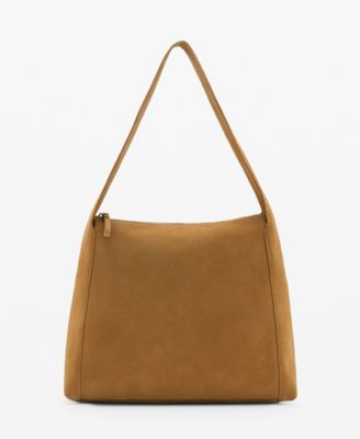 MANGO - Women's Suede Shopper Bag