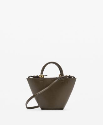 MANGO - Women's Metallic Detail Mini Shopper Bag
