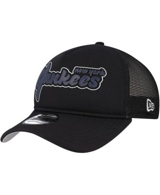 New Era - Men's Black New York Yankees Retro Bold A-Frame Trucker 9FORTY Adjustable Hat