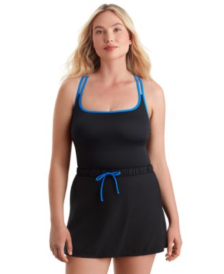 ShapeSolver Sport by Mimi Flamingo - Women's Runaround Skirted Swimsuit