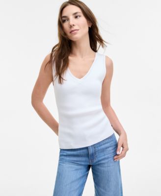 Tommy Hilfiger - Women's Crochet-Trim Sweater Tank Top