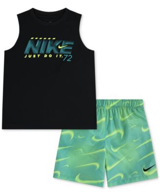Nike - Little Kids Dri-FIT Logo Tank Top & Shorts, 2 Piece Set