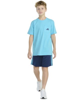 adidas - Big Boys Short-Sleeve T-Shirt & Double-Knit Shorts, 2 Piece Set
