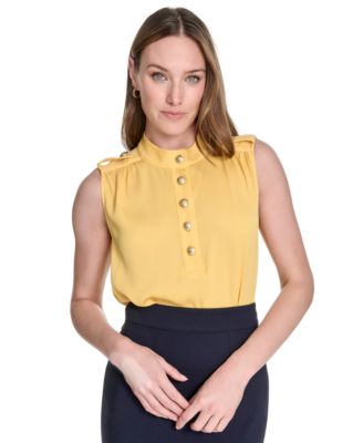Tommy Hilfiger - Women's Button-Front Epaulet Blouse