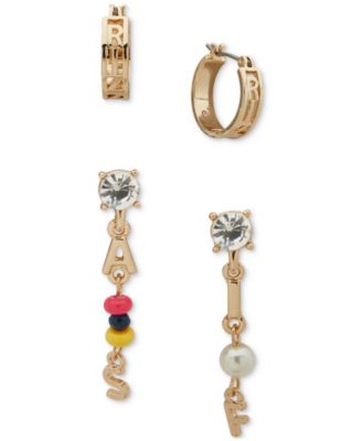 Clueless - Gold-Tone 2-Pc. Set Rizz Hoop & As If Linear Drop Earrings