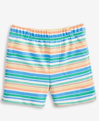 First Impressions - Baby Boys Striped French Terry Shorts