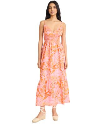 The Good Journey - Women's Printed Smocked-Waist Maxi Dress