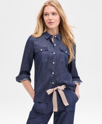 Tommy Hilfiger - Women's Chambray Button-Front Work Shirt