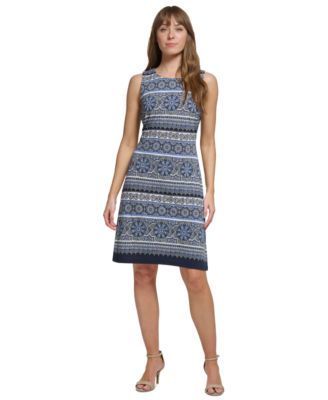 Tommy Hilfiger - Petite Printed Jersey Sleeveless Dress