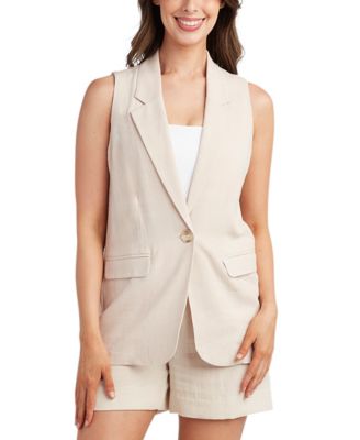 BCX - Juniors' Linen-Blend Vest