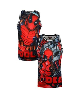 Lids - Men's Black Deadpool Comic Big Print Mesh Jersey