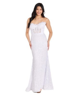 Morgan & Company - uniors' Glitter Lace Corset Gown