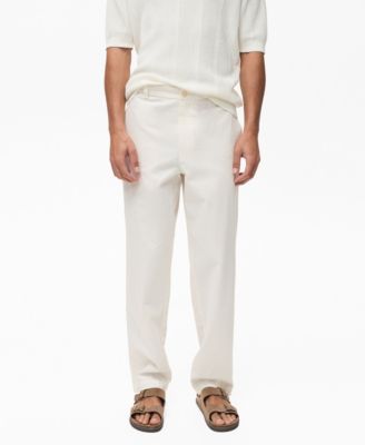 MANGO - Men's Regular-Fit Linen Pants