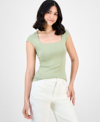 And Now This - Women's Square Neck Cap Sleeve Top, Exclusively at Macy's
