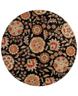Livabliss - Athena ATH-5017 Black 4' Round Area Rug