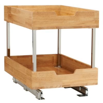 Household Essentials - Glidez Wood 14.5" 2-Tier Sliding Cabinet Organizer
