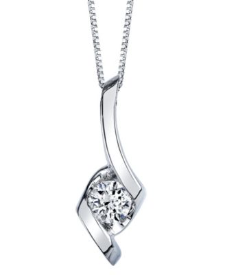 Sirena - Diamond (1/5 ct. t.w.) Pendant in 14k White, Yellow or Rose Gold