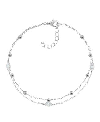 And Now This - Two-Row Charm Anklet in Gold-Plate