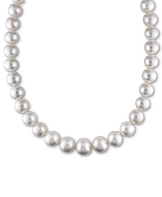 Macy's - Cultured South Sea Cultured Pearl (10-12mm) Graduated 18" Collar Necklace