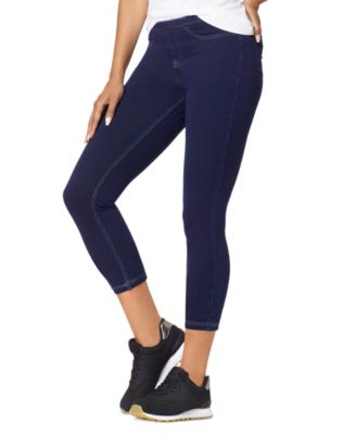 Hue - Women's Mid-Rise Pull-On Denim Capri Leggings