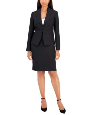 Le Suit - Shawl-Collar Slim Skirt Suit, Regular and Petite Sizes