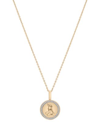 Audrey by Aurate - Diamond Zodiac Reversible Pendant Necklace (1/10 ct. t.w.) in Gold Vermeil, Exclusively at Macy's