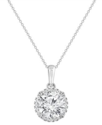Badgley Mischka - Certified Lab Grown Diamond Sol Plus 18" Pendant Necklace (2 ct. t.w.) in 14k Gold