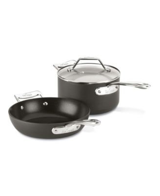 All-Clad - Nonstick 8.5" Fry Pan and 2.5-Qt. Covered Saucepan Set