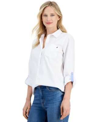 Nautica Jeans - Women's Roll-Tab Button-Front Shirt