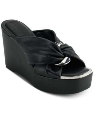 DKNY - Maryn Chain Twist Platform Wedge Sandals