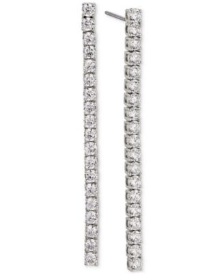 Eliot Danori - Cubic Zirconia Linear Drop Earrings