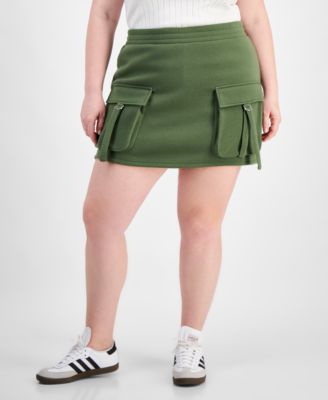 FULL CIRCLE TRENDS - Trendy Plus Size Pull-On Skort