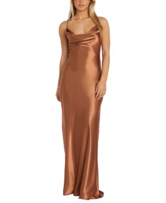 Morgan & Company - Juniors' Tie-Back Sleeveless Scoop-Neck Dress