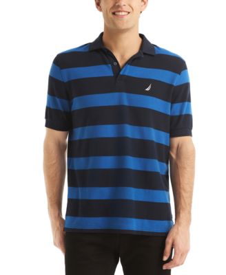 Nautica - Men's Classic Short Sleeve Striped Deck Polo Shirt