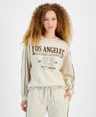 Rebellious One - Juniors' Crewneck LA-Graphic Sweatshirt